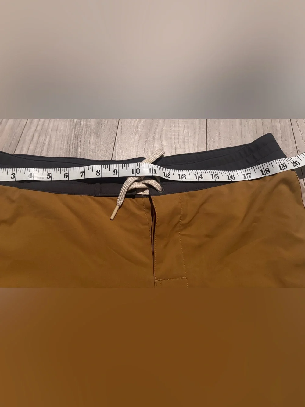 Men's Swim Trunks in Mustard with Contrast Waistband